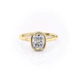 The Charlotte Set With A 1.5 Carat Elongated Cushion Lab Diamond on Sale