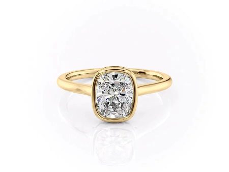 The Charlotte Set With A 1.5 Carat Elongated Cushion Lab Diamond on Sale