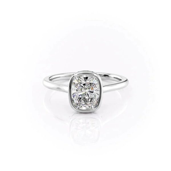 The Charlotte Set With A 1 Carat Elongated Cushion Lab Diamond Discount