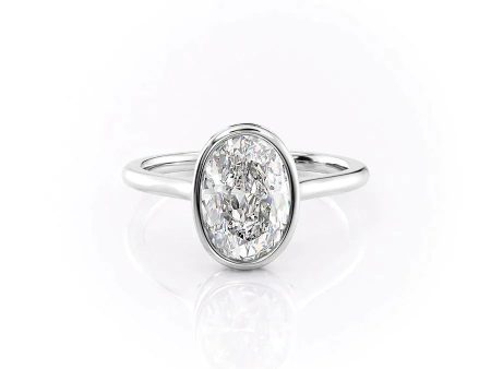 The Charlotte Set With A 1.5 Carat Oval Lab Diamond Discount