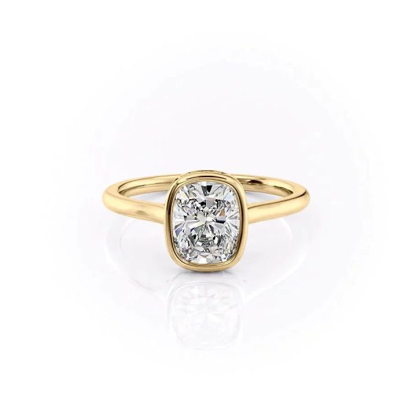 The Charlotte Set With A 2.5 Carat Elongated Cushion Lab Diamond Hot on Sale