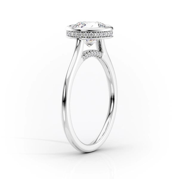 The Charlotte Set With A 2.5 Carat Elongated Cushion Lab Diamond For Cheap